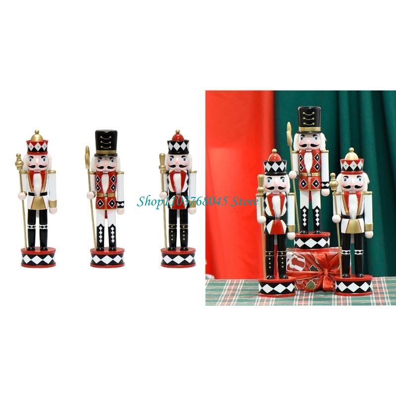 Nutcracker Figurine - R53F 나무 크리스마스 호두까기 인형 킹