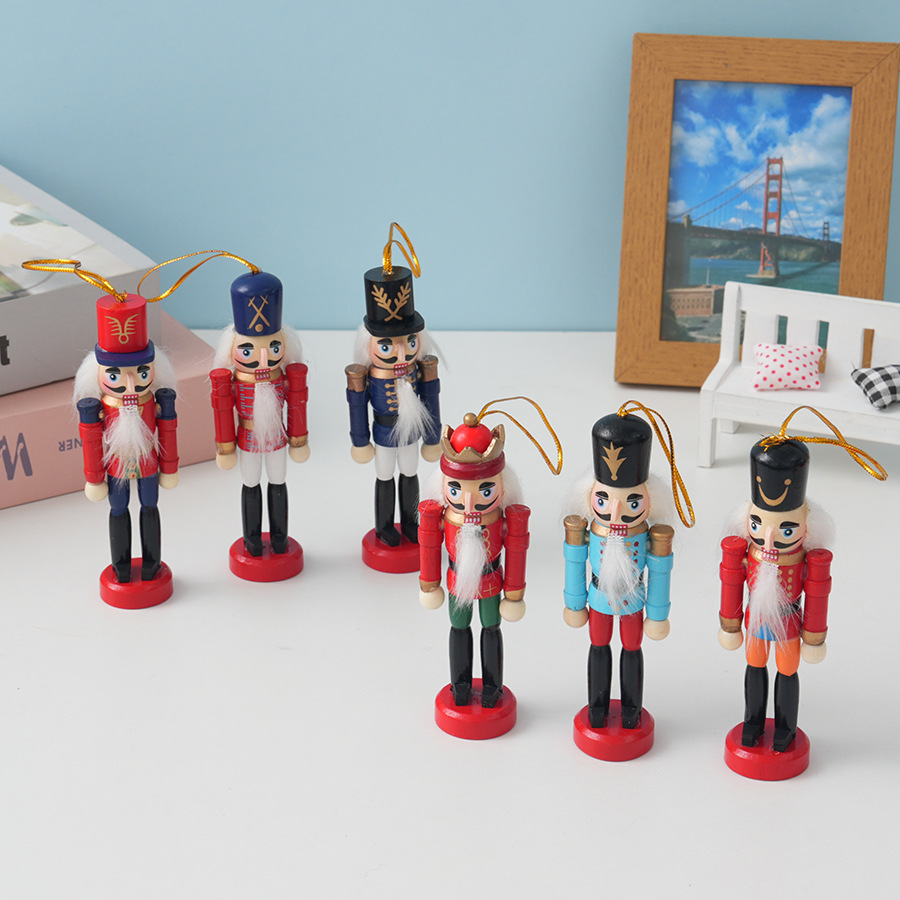 Nutcracker Figurine - 6pcs 크리스마스 호두까기 인형 나무 군인