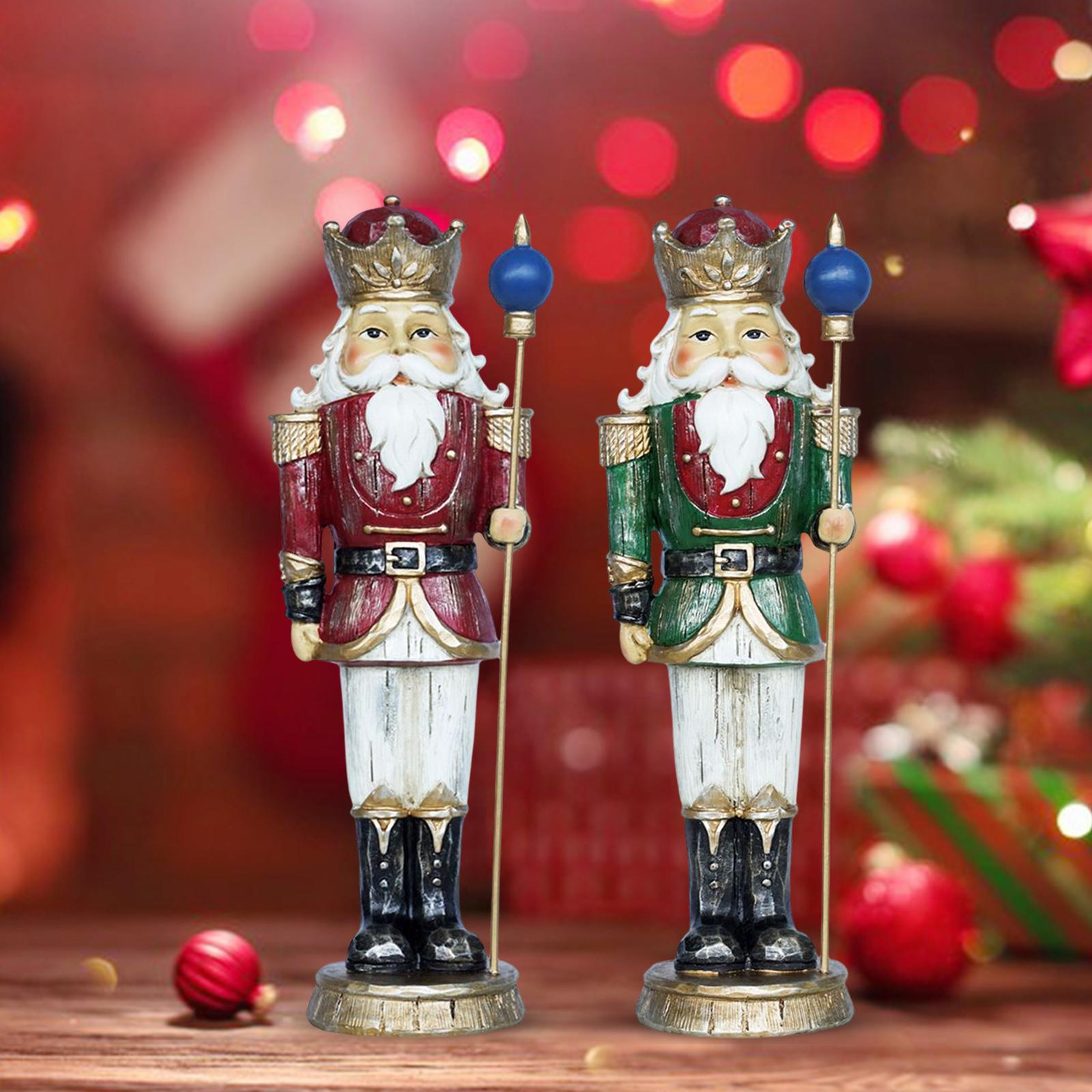 Nutcracker Figurine - 10 인치 수지 크리스마스 호두 까기
