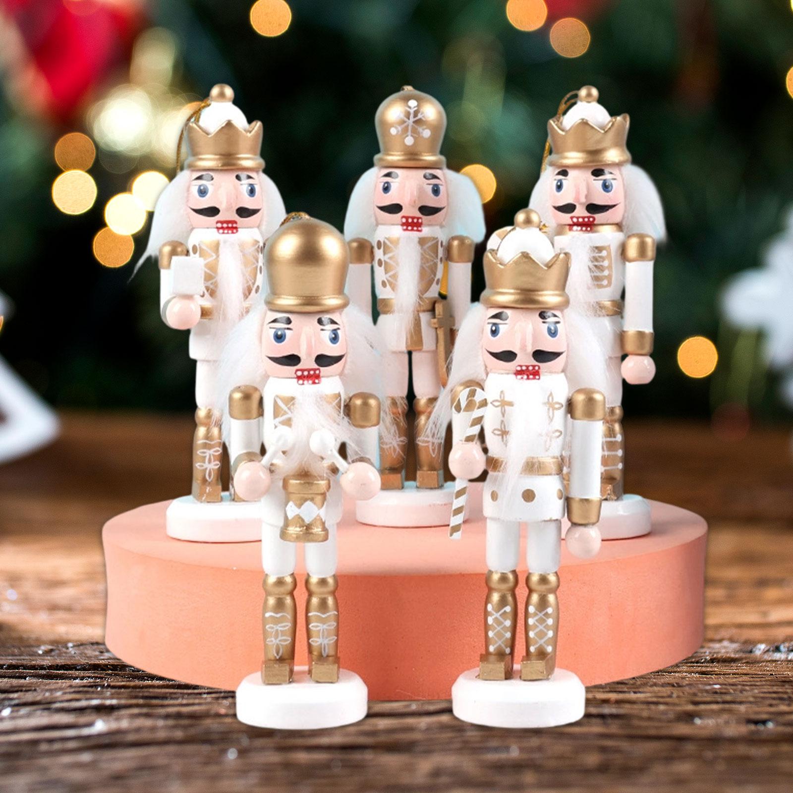 Nutcracker Figurine - 크리스마스 호두까기 인형 장식품 5개 세트,