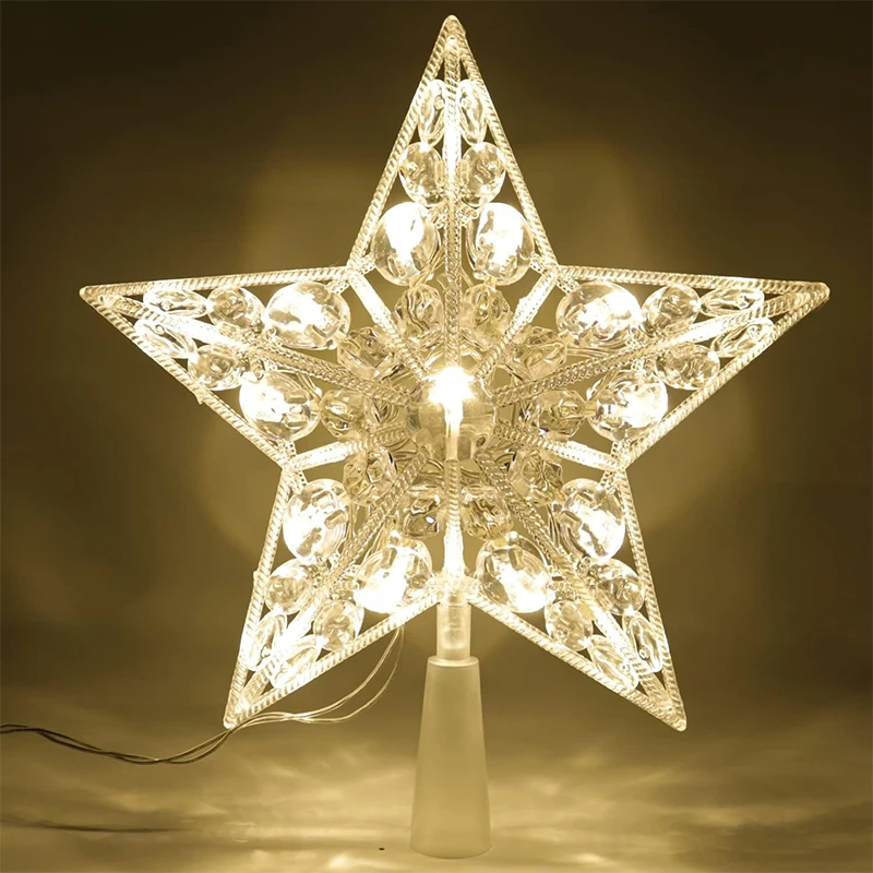 Star Tree Topper - 15cm 크리스마스 장식 빛나는 트리 토퍼