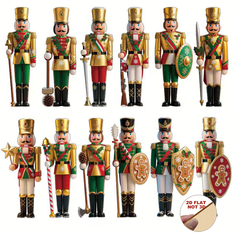 2D 평면형 12개 나무 호두까기 인형 크리스마스 장식 - Nutcracker Figurine 리뷰 및 가격