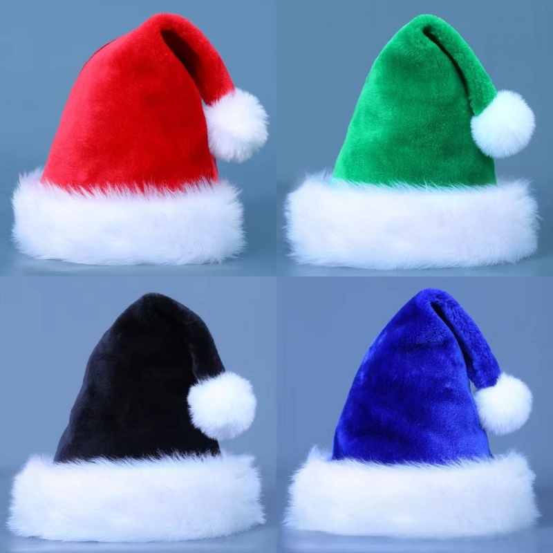1개 플러시 산타 모자 벨벳 크리스마스 모자 두꺼운 플 - Santa Hat Plush 리뷰 및 가격